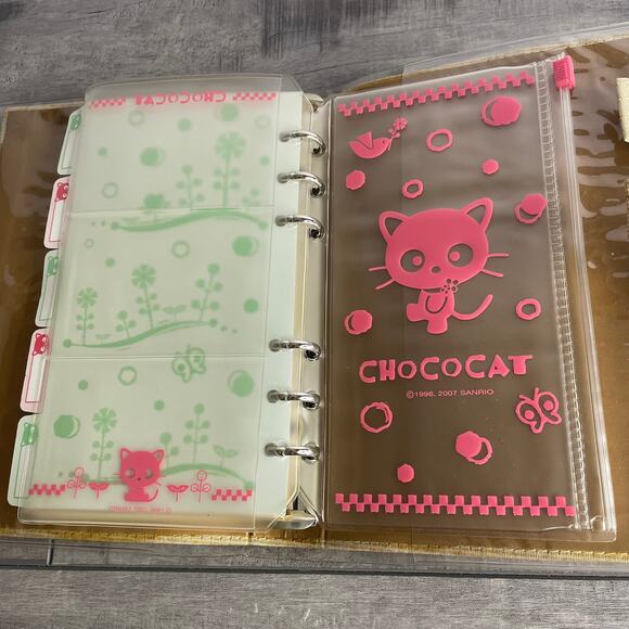 NOS Vintage SANRIO CHOCOCAT 1996 Undated Planner Tan Pink Address Book Organizer - Picture 11 of 14